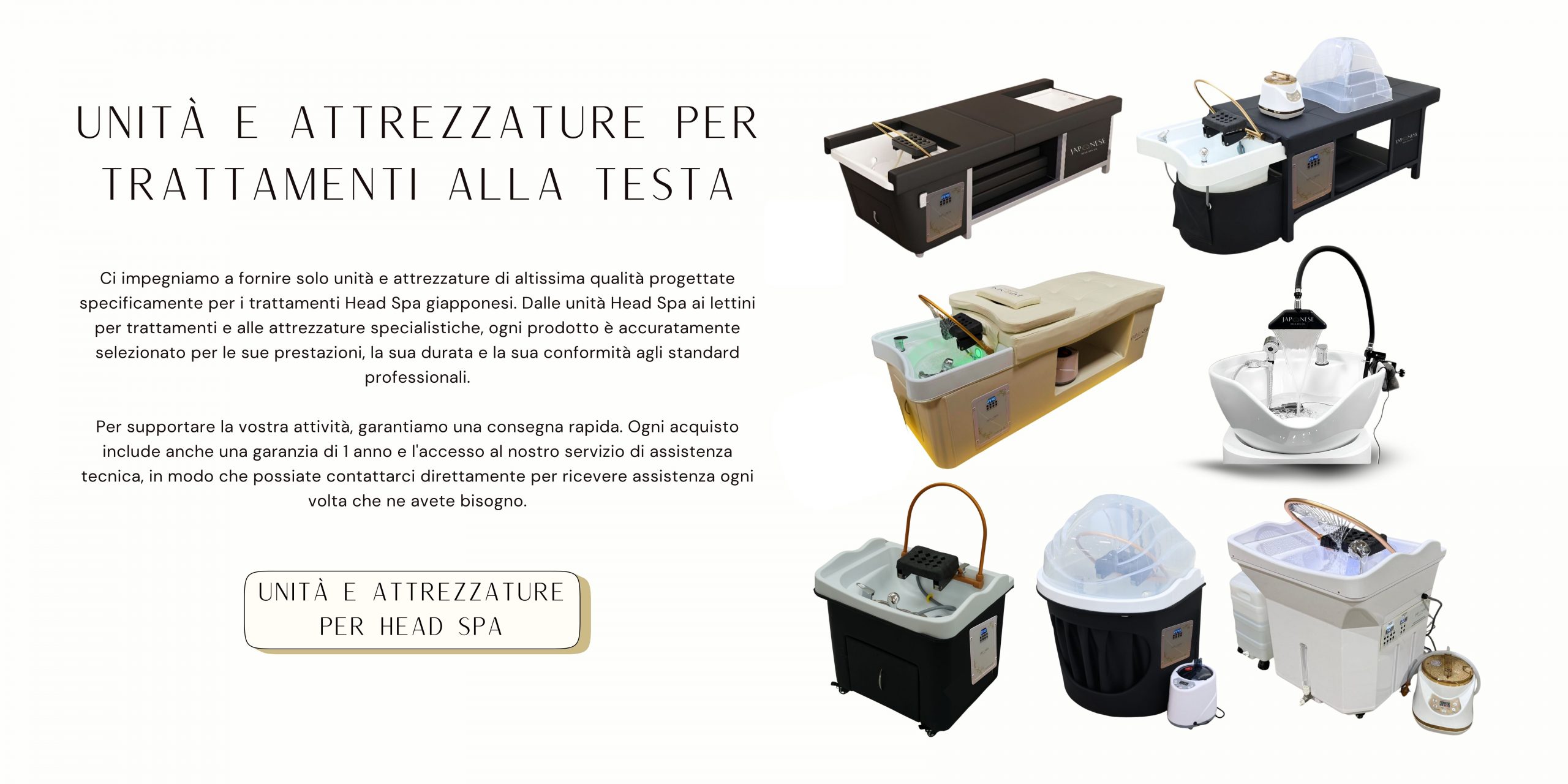 Unità e attrezzature per Head Spa